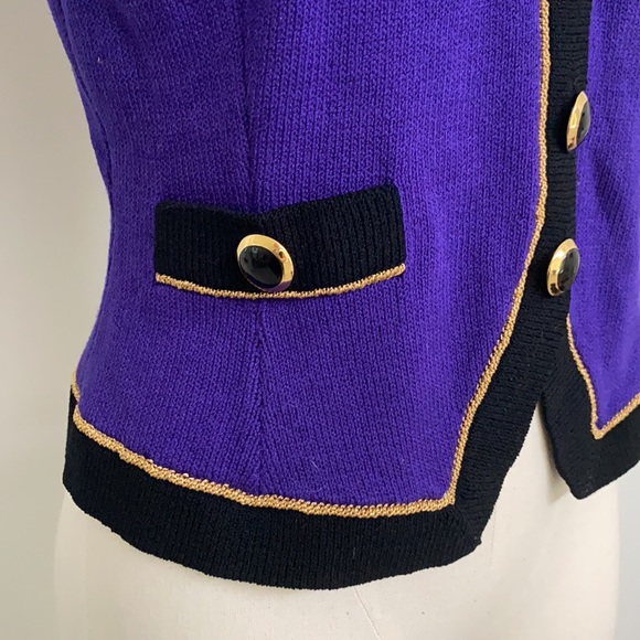 St John collection purple sweater vest - Picture 4 of 7
